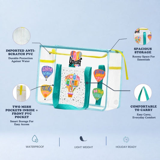 Ocean Blue Waterproof Tote - Affirmations