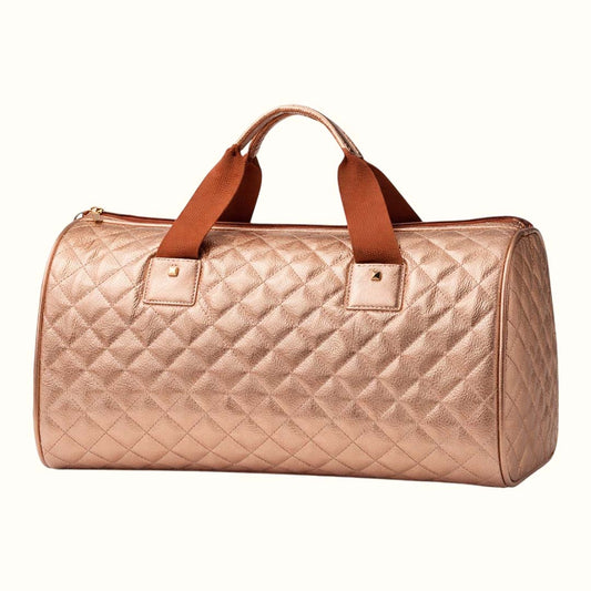 Rose Gold Quilted Statement Duffles