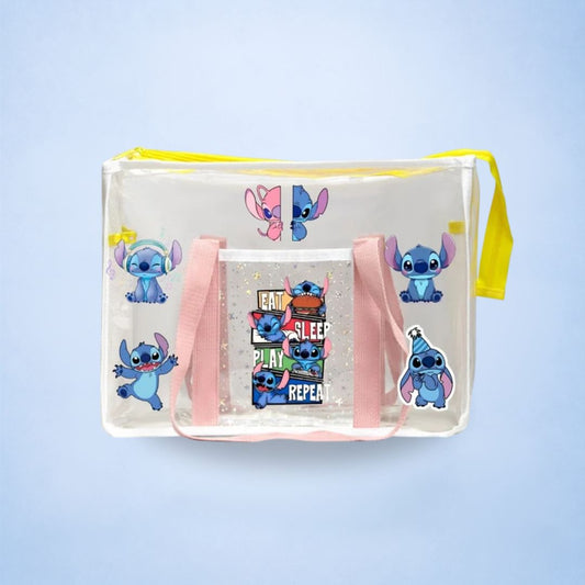 Blush Pink Waterproof Tote - Lilo & Stitch