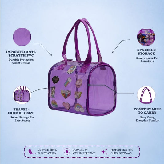 Purple Mini Me Waterproof Pop Tote