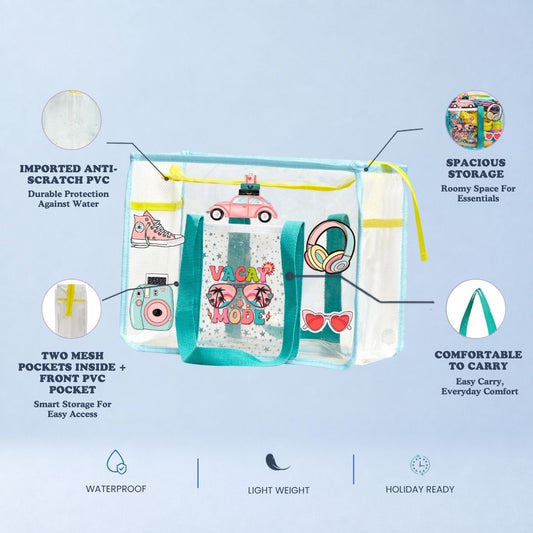 Ocean Blue Waterproof Tote - Vacay Mode