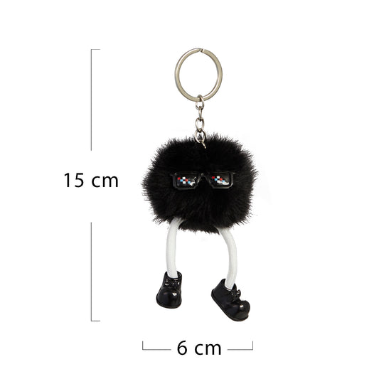 Shadow Black Puff Pal Keychain