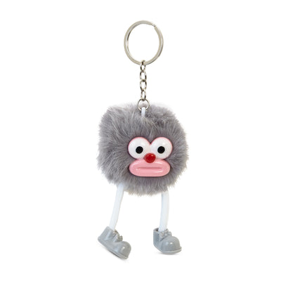 Pebble Grey Puff Pal Keychain