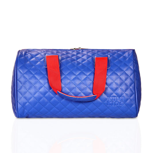 Quilted Statement Duffles - Royal Blue