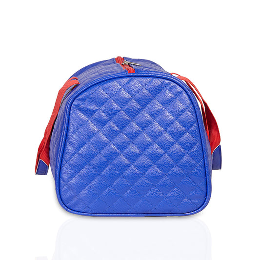Quilted Statement Duffles - Royal Blue