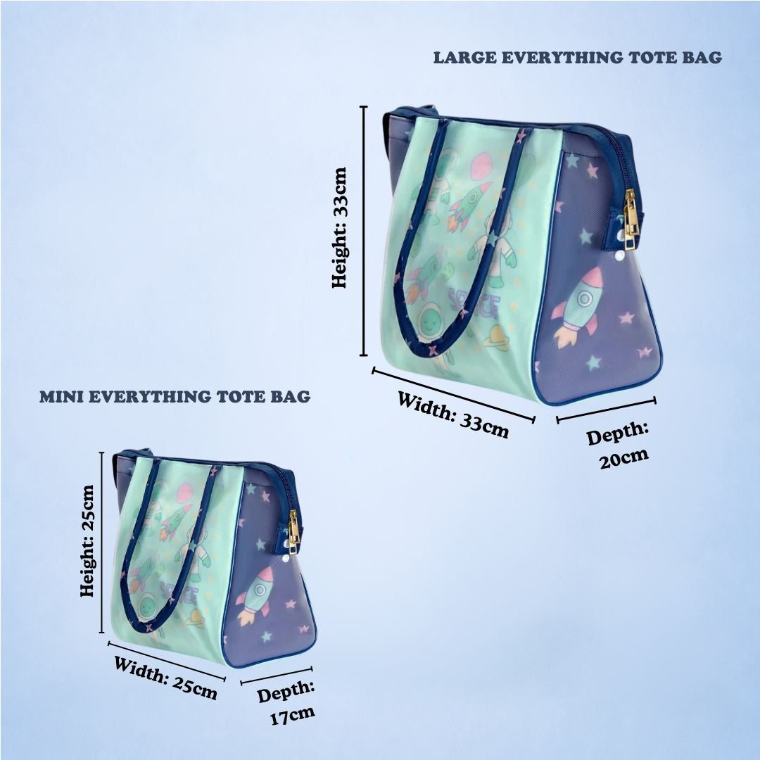 Space Explorers Blue Tote Bag