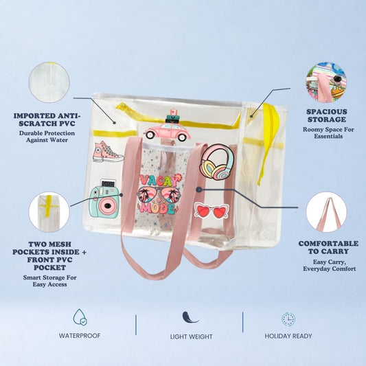 Blush Pink Waterproof Tote - Vacay Mode
