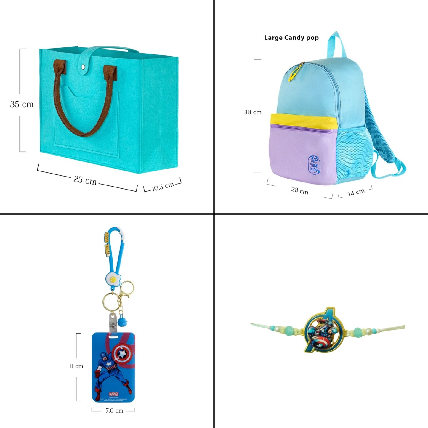 Superhero Rakhi Essentials Gift Set