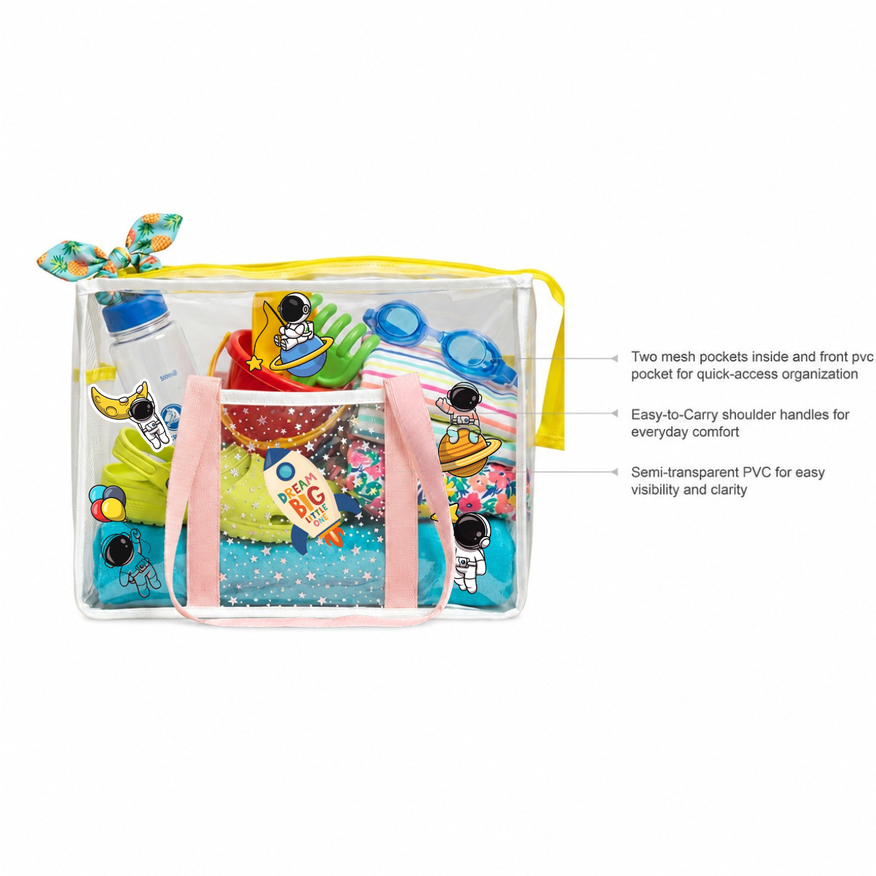 Blush Pink Waterproof Tote - Space