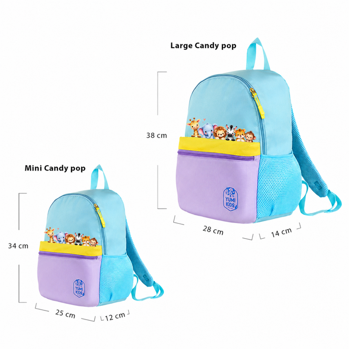 Animals - Blue Candy Pop School Backpack