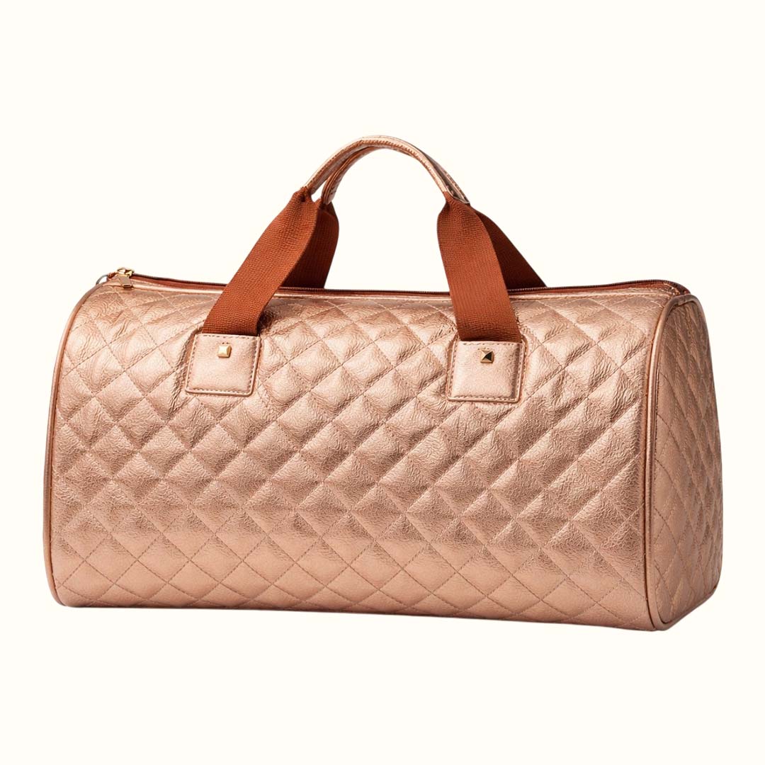 Rose Gold Quilted Statement Duffles