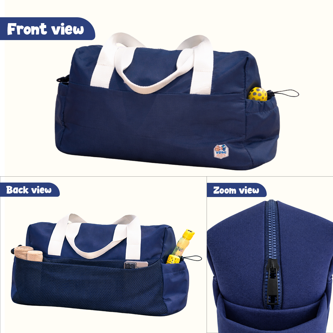 Navy Blue Urban Kid Mesh Duffles