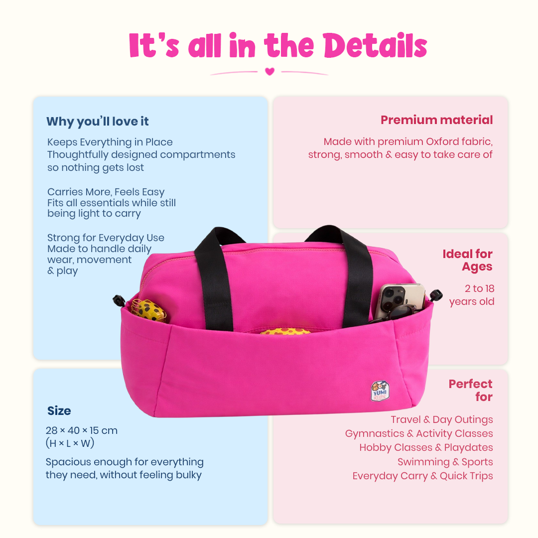 Pink Urban Kid Mesh Duffles