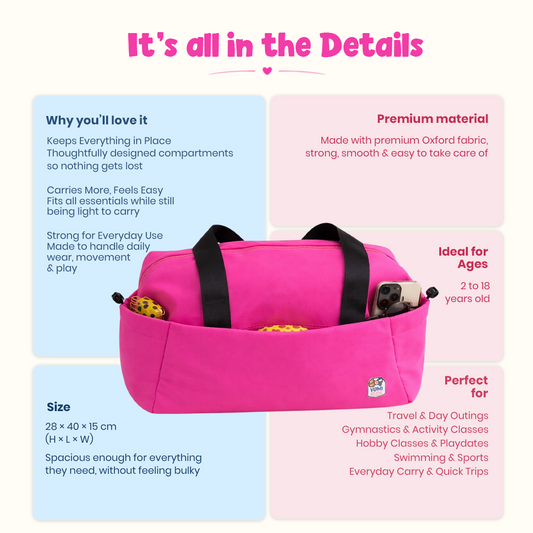 Pink Urban Kid Mesh Duffles