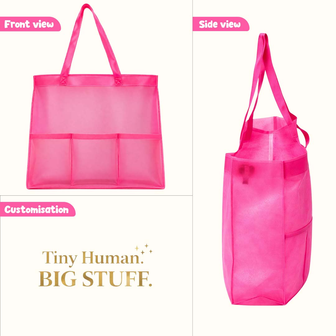 Bright Pink Waterproof Utility Tote