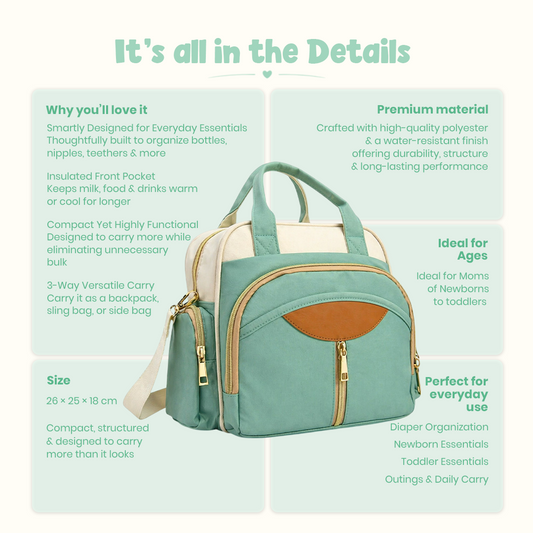 Teal Diaper Bag