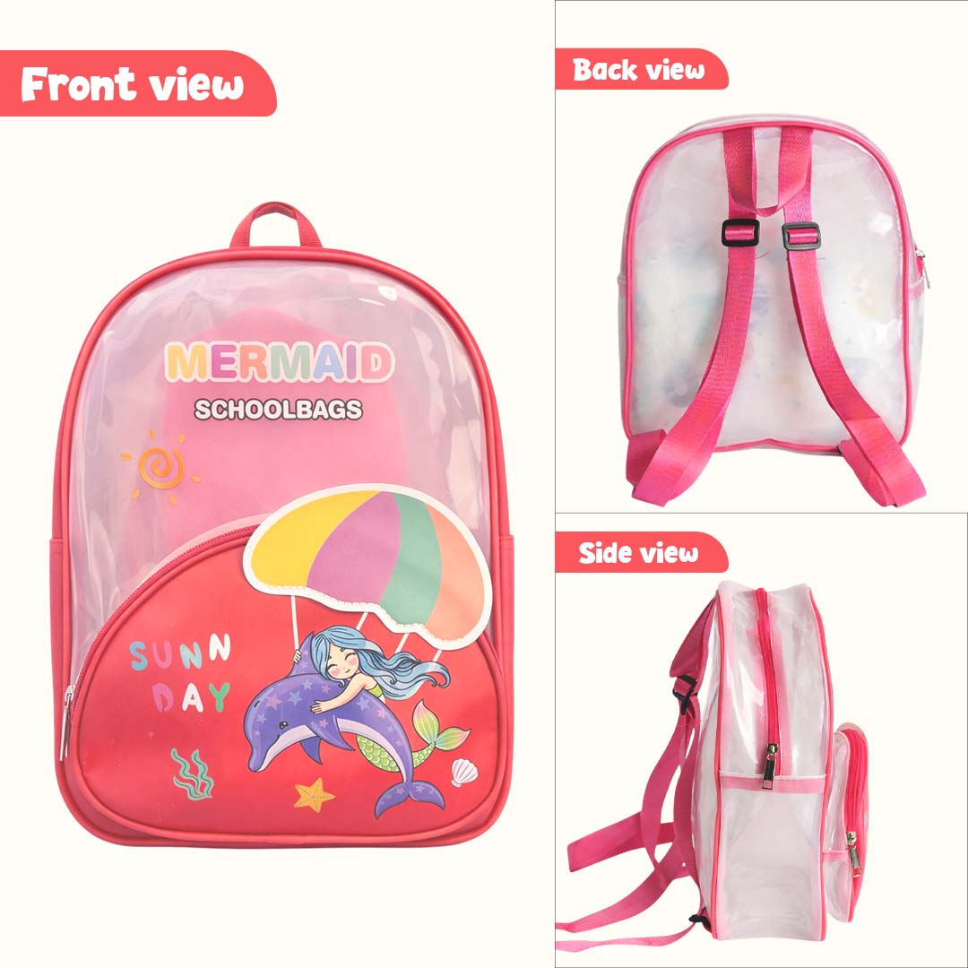 Mermaid Red Jelly Character Backpacks