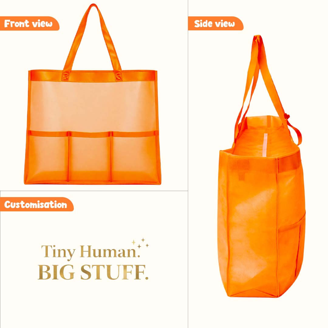 Bright Orange Waterproof Utility Tote
