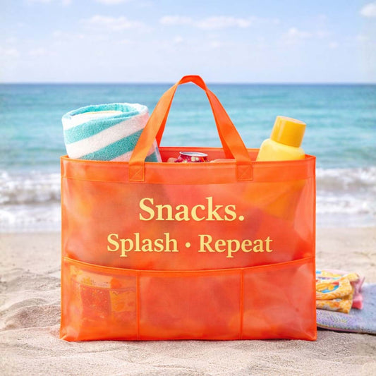 Bright Orange Waterproof Utility Tote