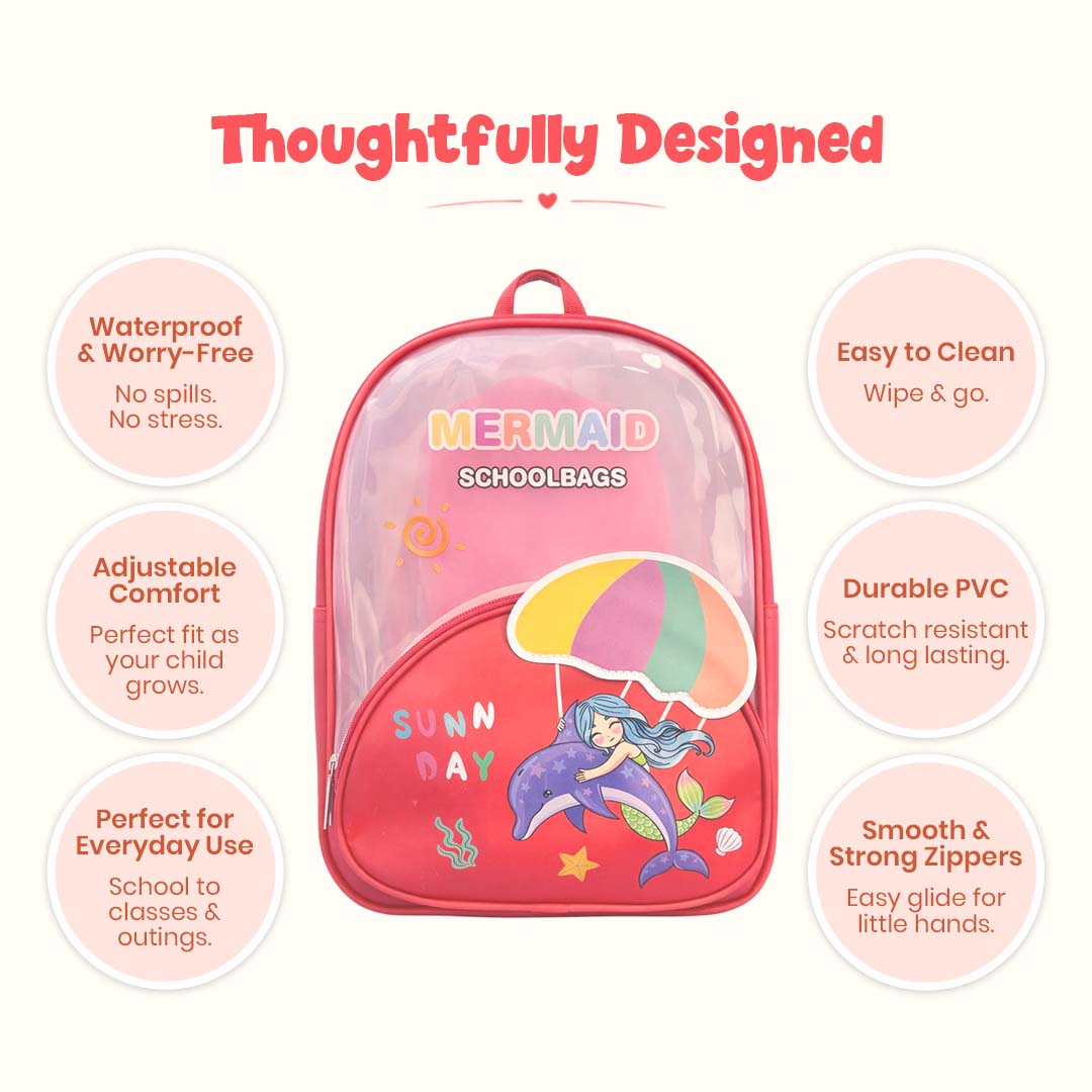 Mermaid Red Jelly Character Backpacks