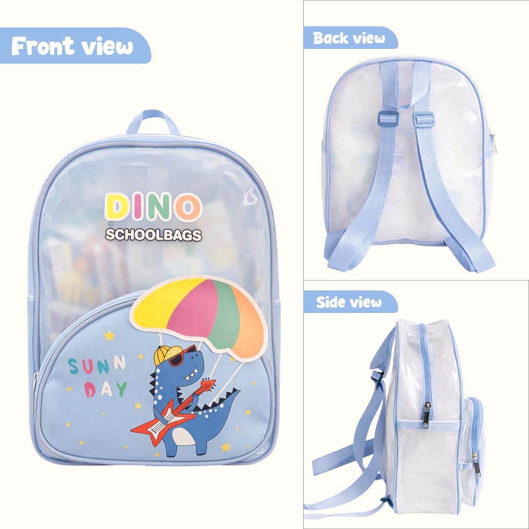Dino Blue Jelly Character Backpacks