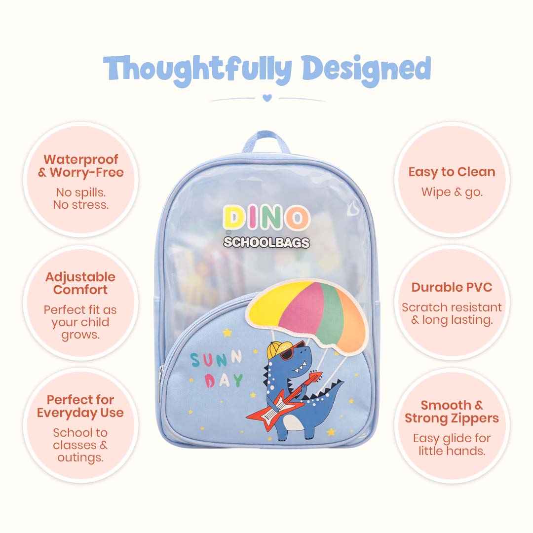 Dino Blue Jelly Character Backpacks