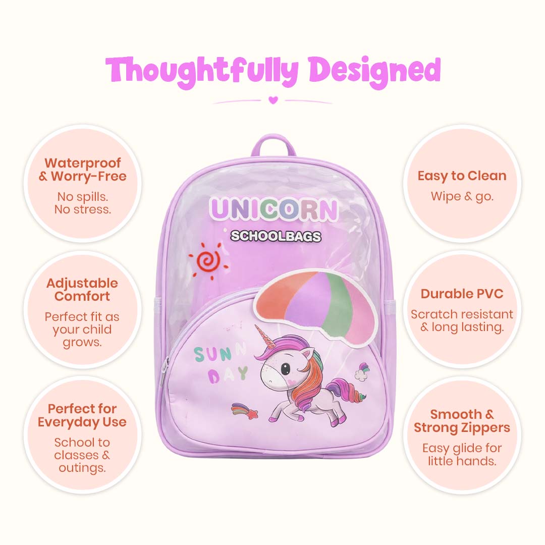 Unicorn Lavender Jelly Character Backpacks