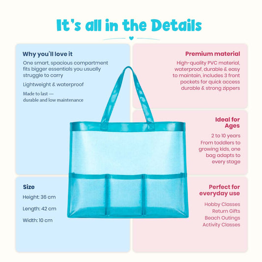 Bright Blue Waterproof Utility Tote