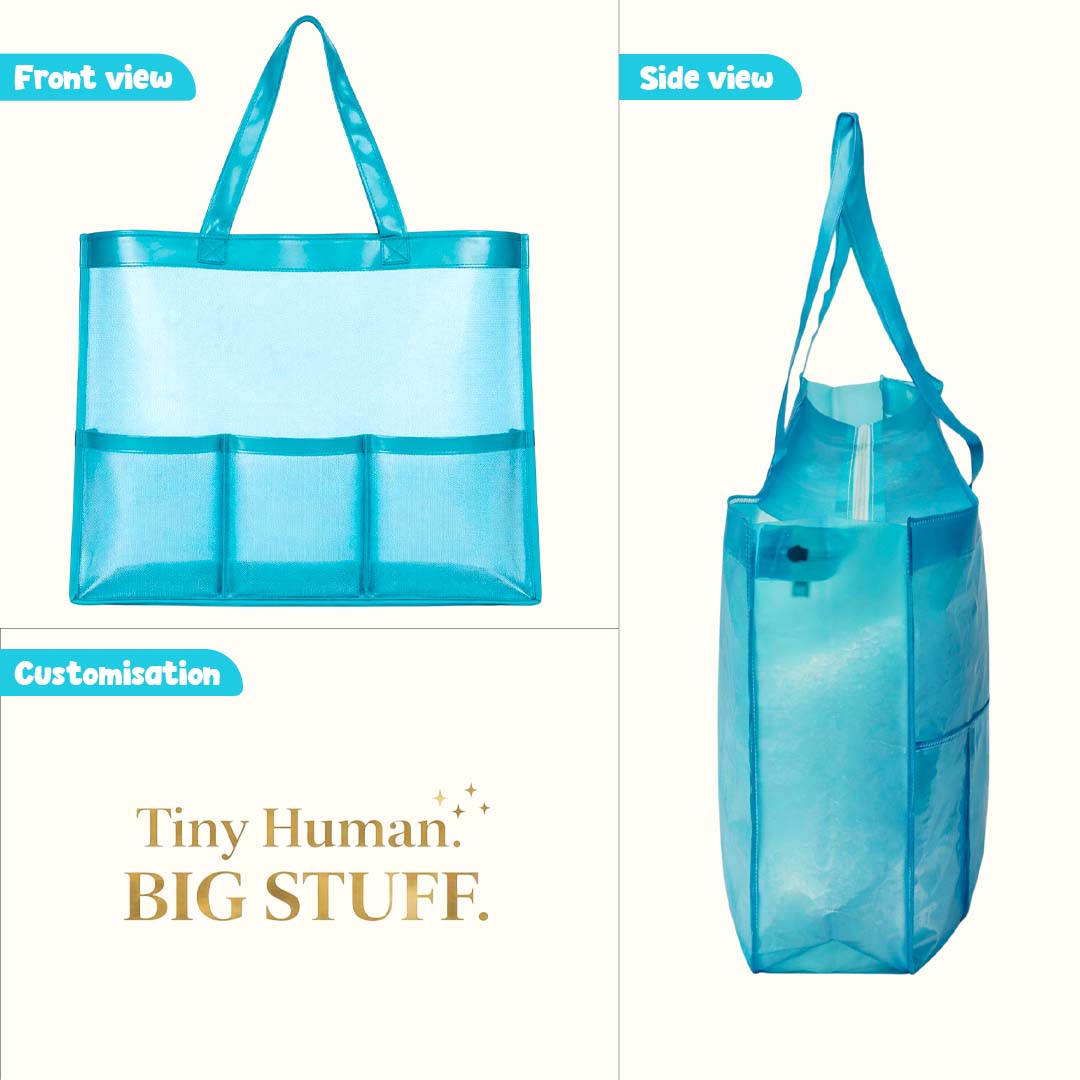 Bright Blue Waterproof Utility Tote