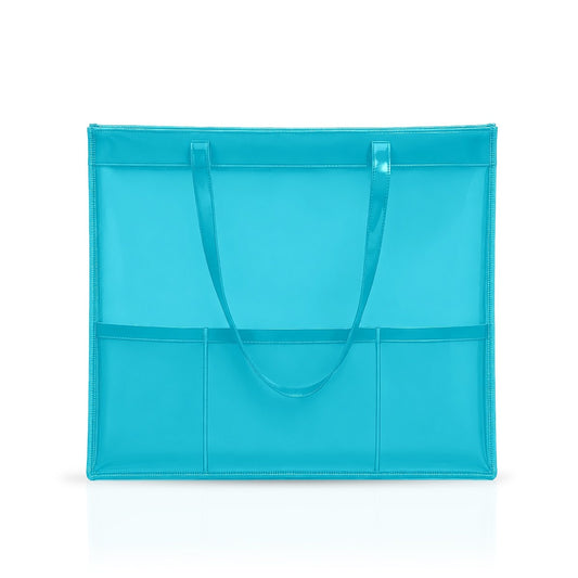 Neon Blue Waterproof Tote