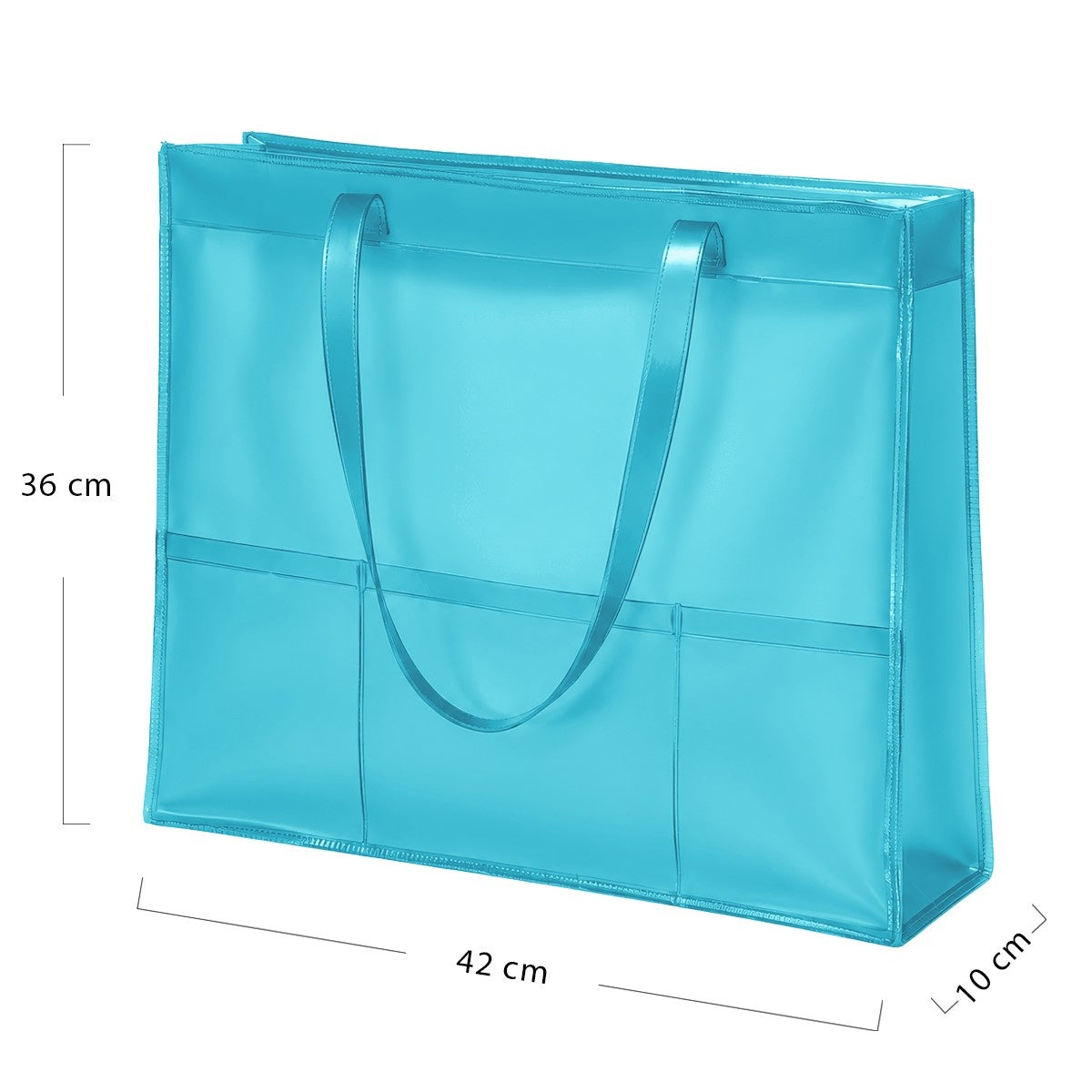 Neon Blue Waterproof Tote