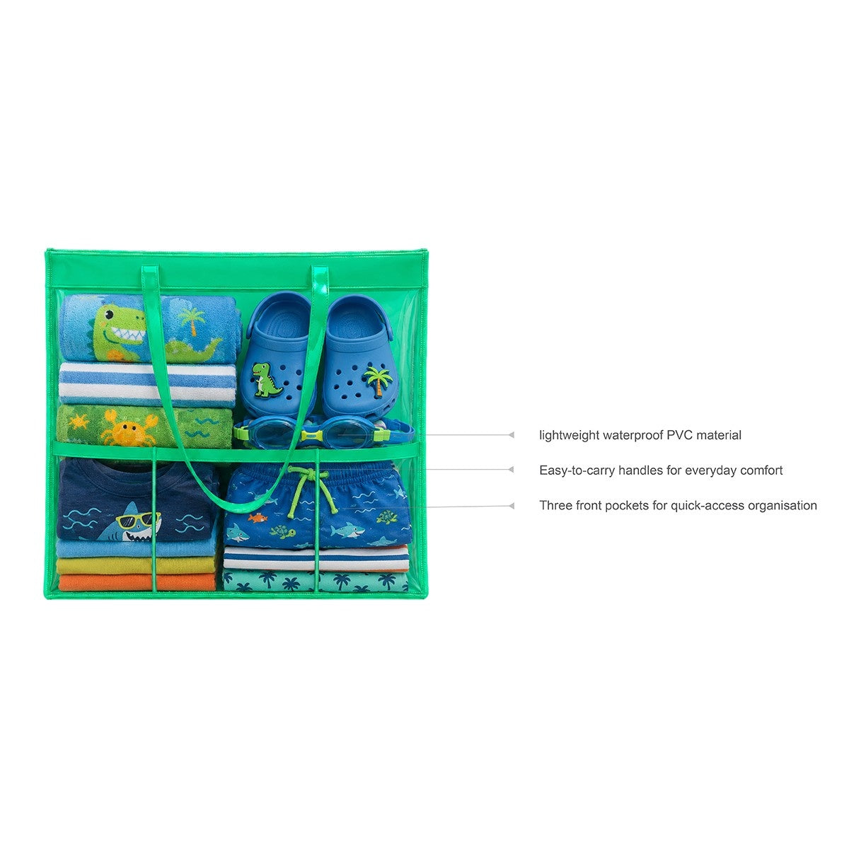 Neon Green Waterproof Tote