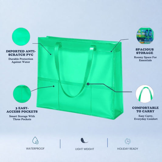 Neon Green Waterproof Tote