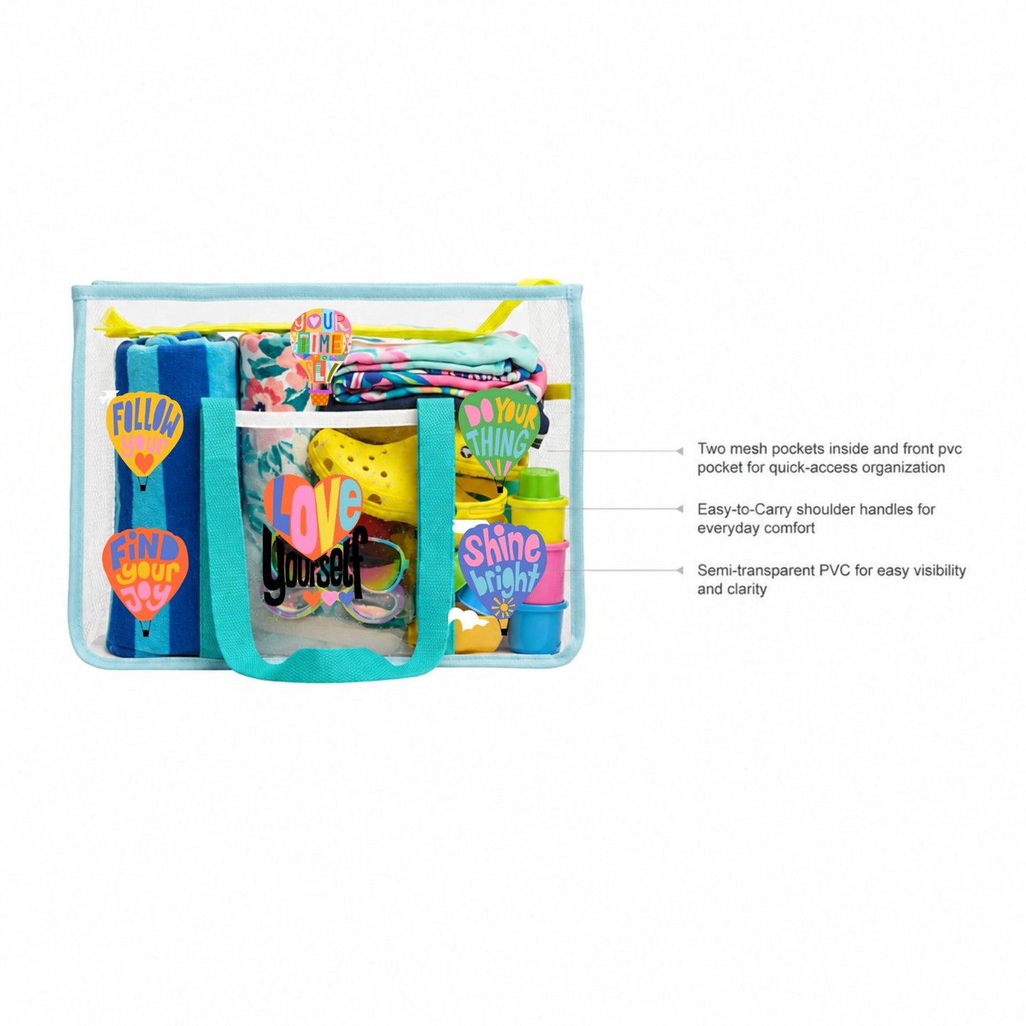 Ocean Blue Waterproof Tote - Affirmations