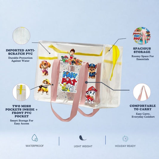 Blush Pink Waterproof Tote - Paw Patrol