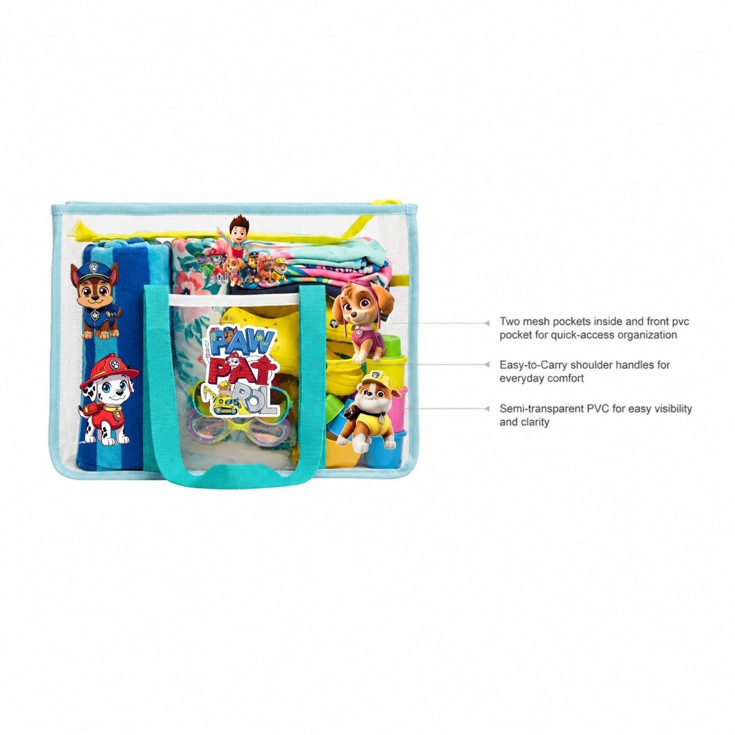 Ocean Blue Waterproof Tote - Paw Patrol