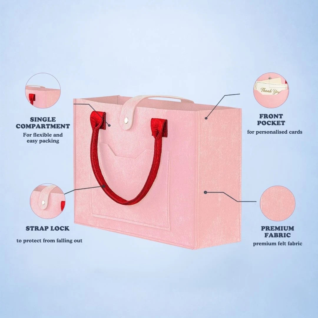 Peach Hamper Gift Bag