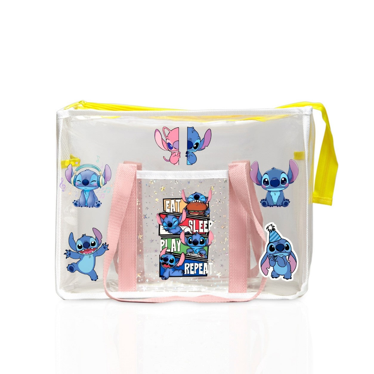 Blush Pink Waterproof Tote - Lilo & Stitch