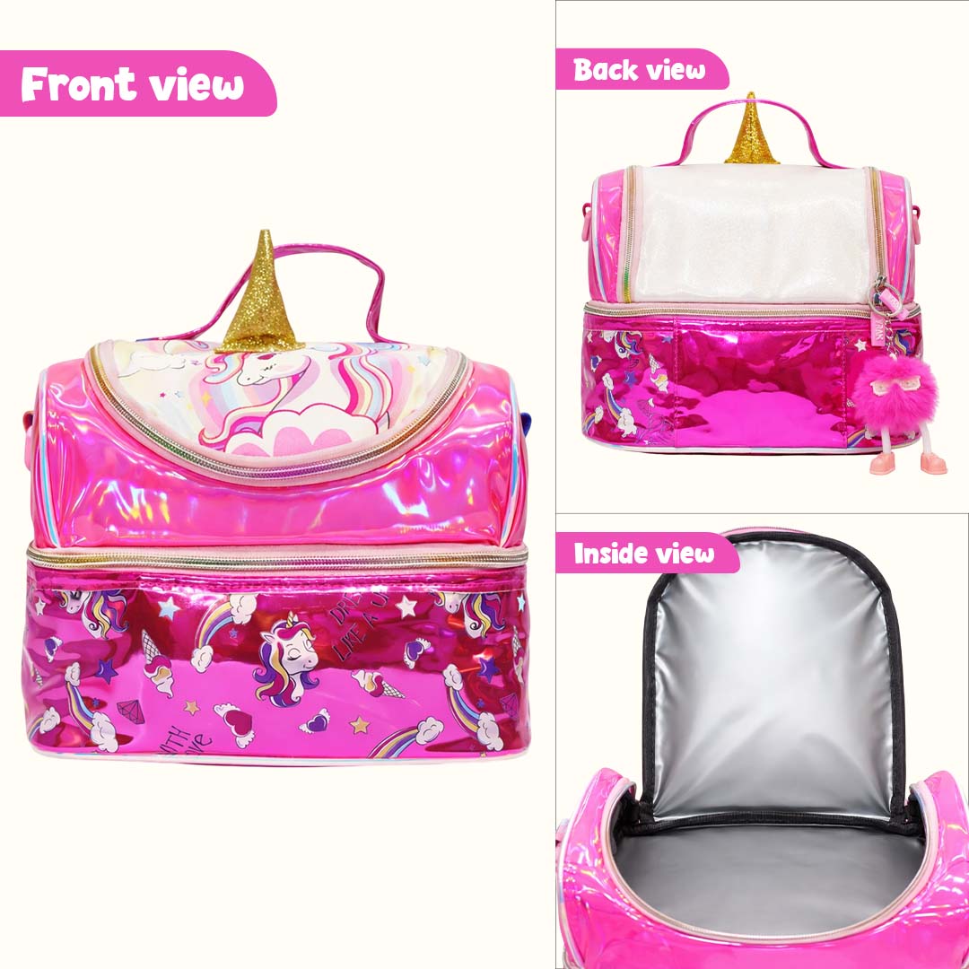 Pink Little Feast Lunch Bag - Stack