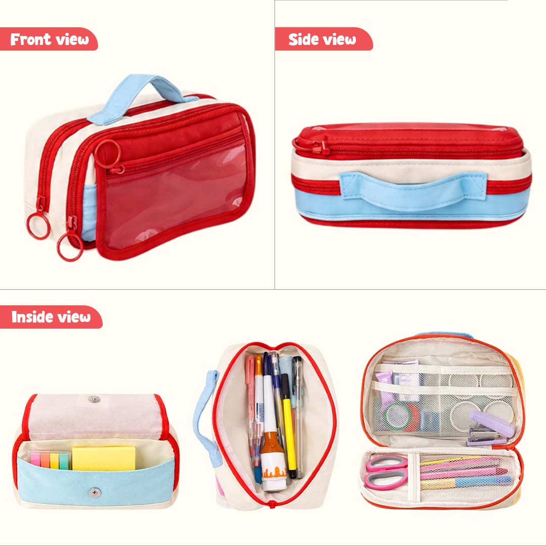 Red Blue Candy Pop Stationery Pouch