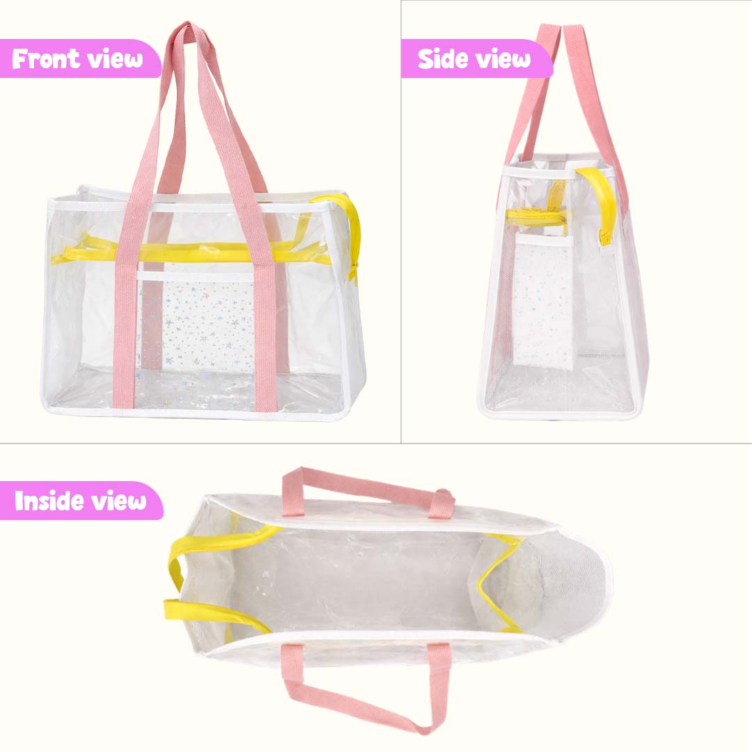 Blush Pink Clear Tote