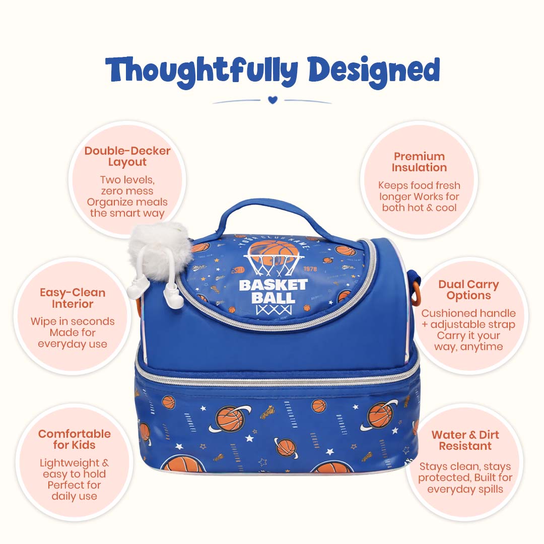 Blue Little Feast Lunch Bag - Stack