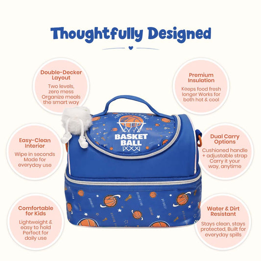 Blue Little Feast Lunch Bag - Stack