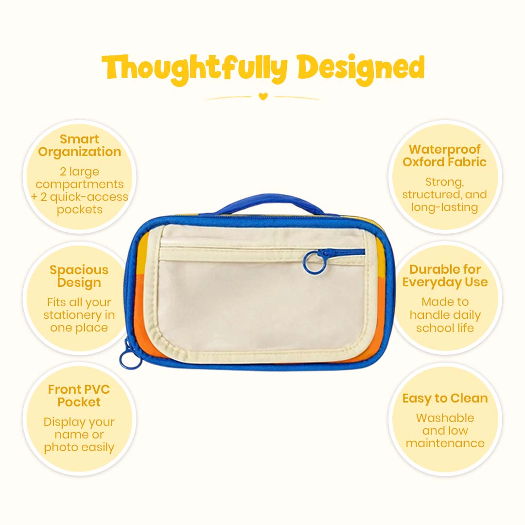 Yellow Blue Candy Pop Stationery Pouch
