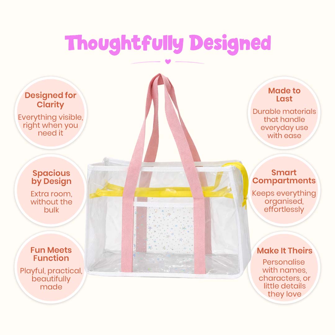 Blush Pink Clear Tote