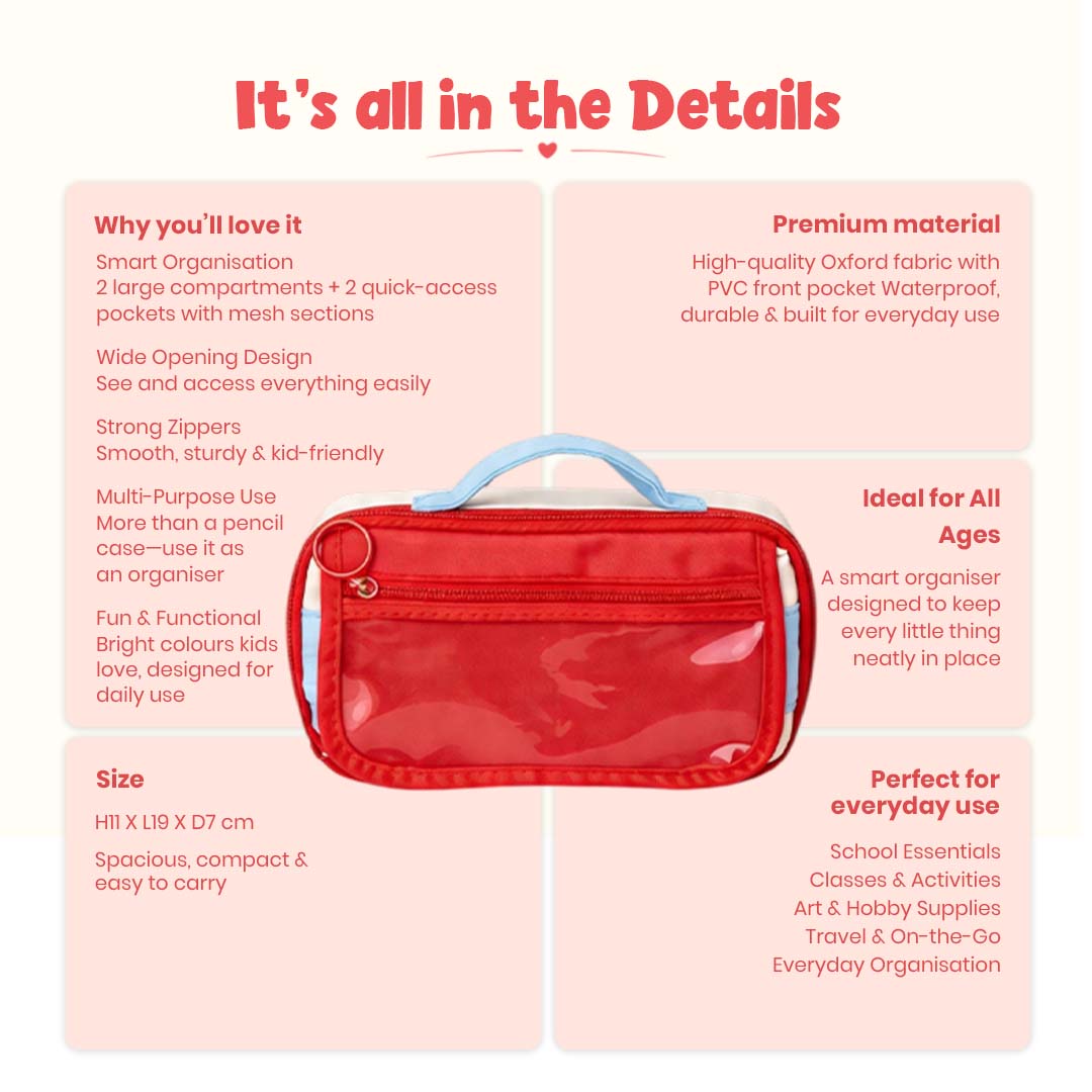 Red Blue Candy Pop Stationery Pouch