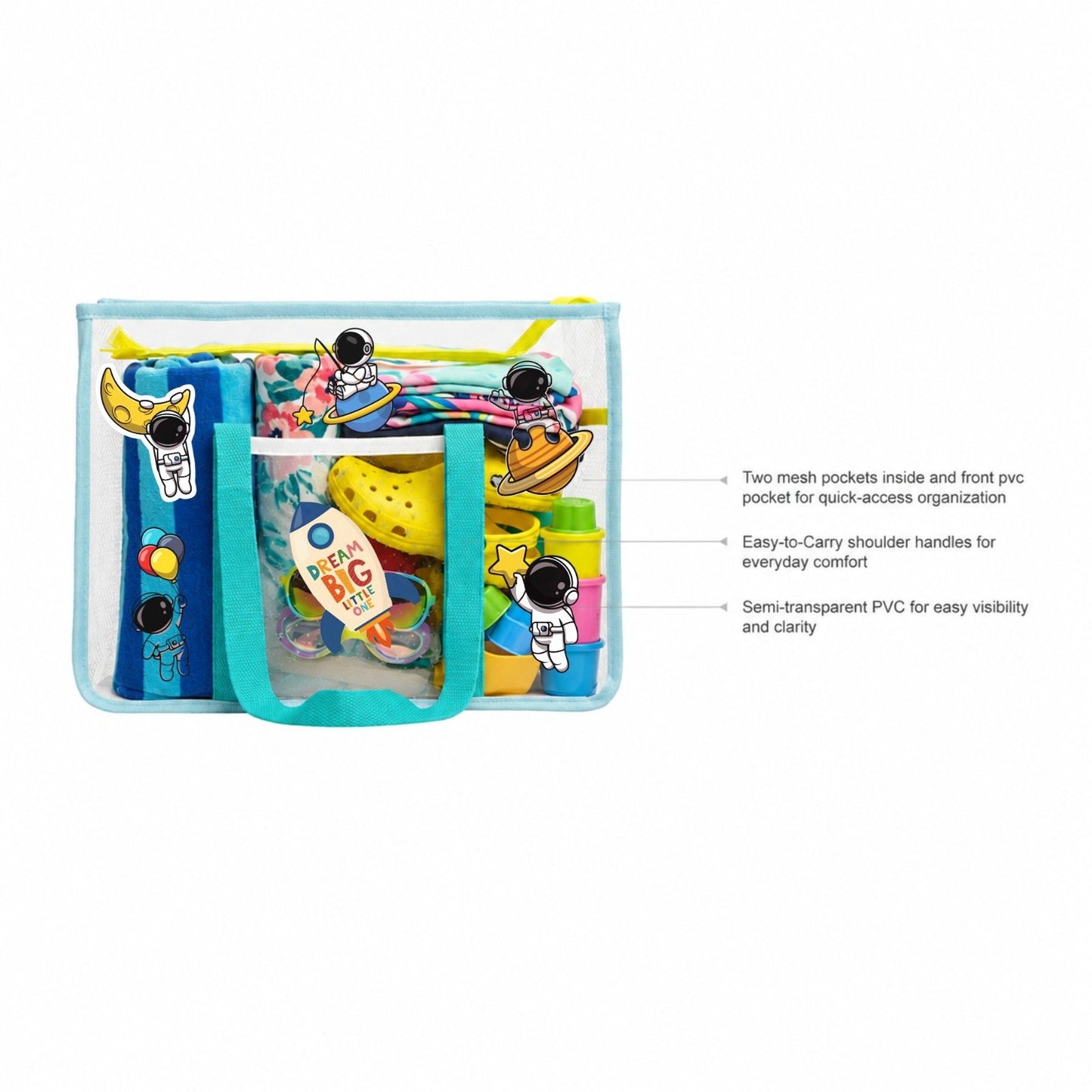 Ocean Blue Waterproof Tote - Space
