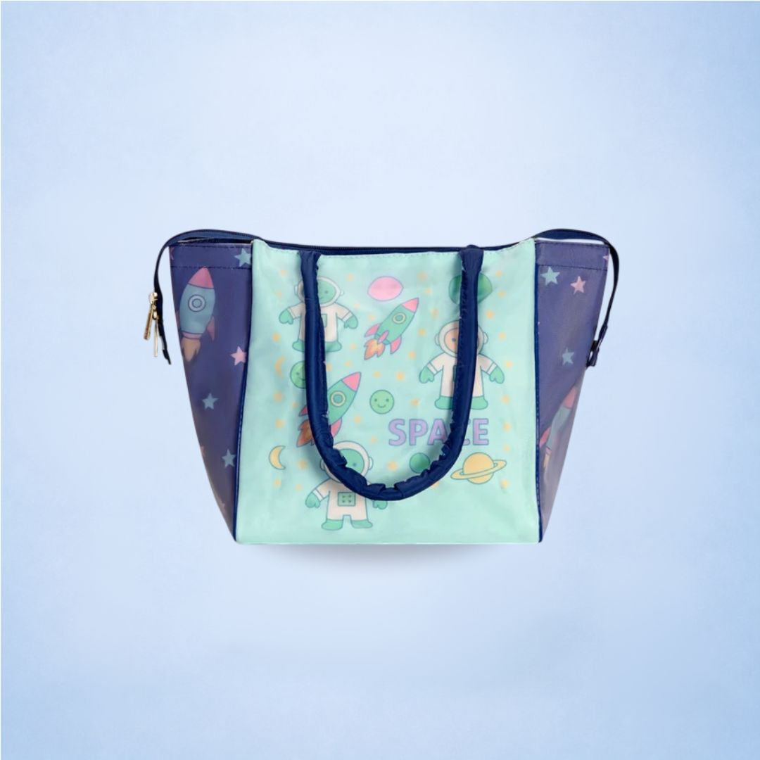 Space Explorers Blue Tote Bag