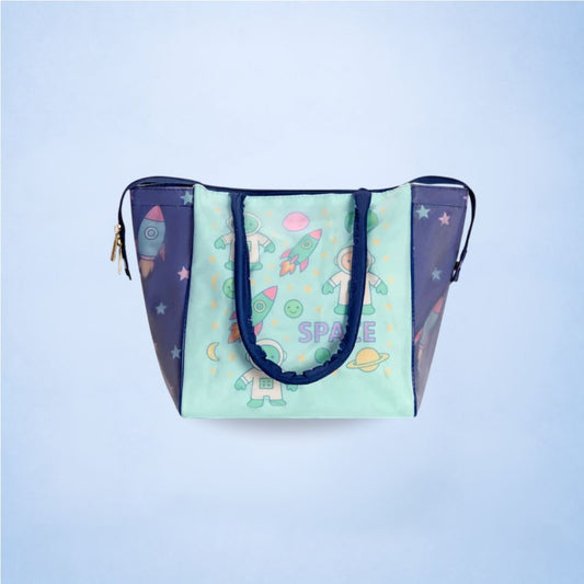 Space Explorers Blue Tote Bag