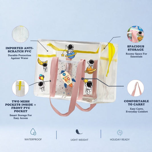 Blush Pink Waterproof Tote - Space